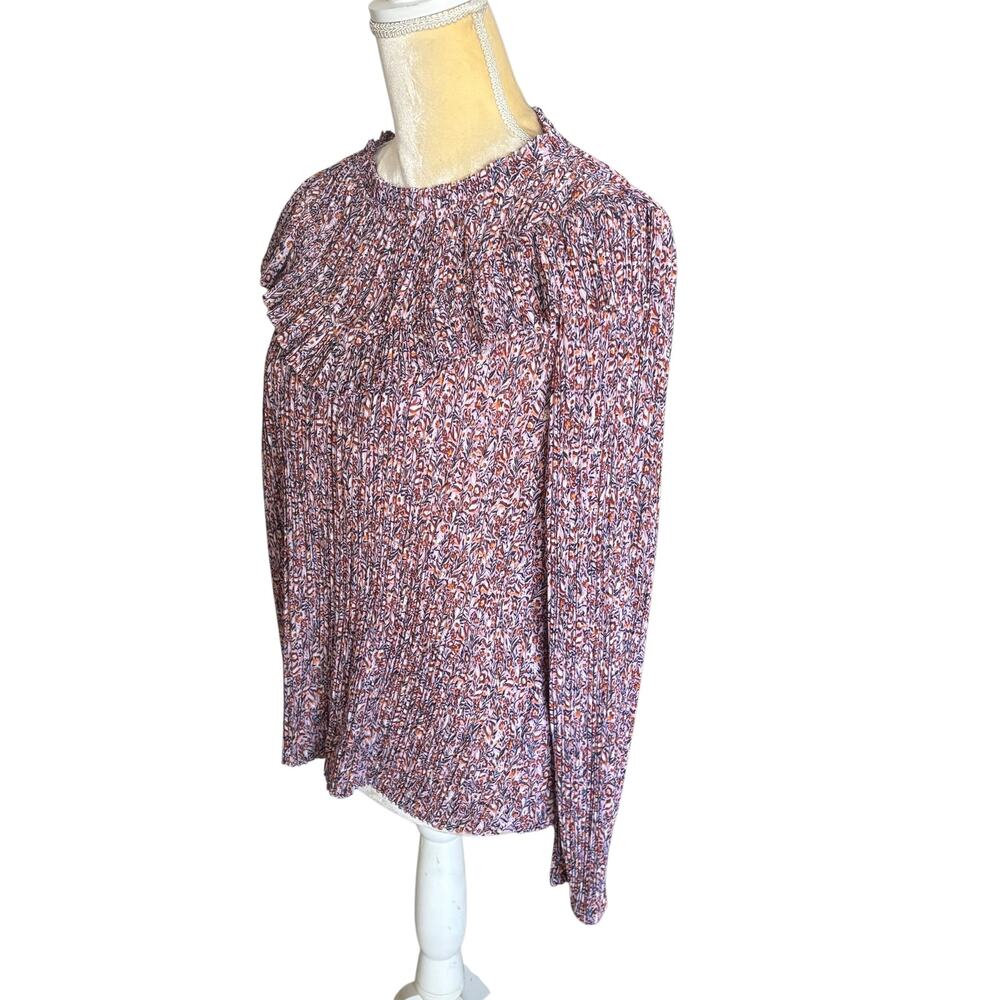 J Crew Crinkle Chiffon Detail Top in Floral Fields New Size Large Blouse - Picture 6 of 10